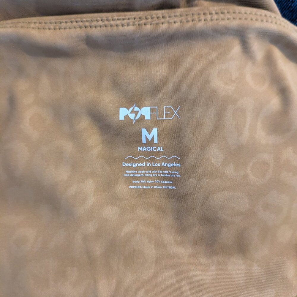 Popflex Active Tone Cross-Front Legging in Golden Cheetah size Medium - Picture 10 of 13